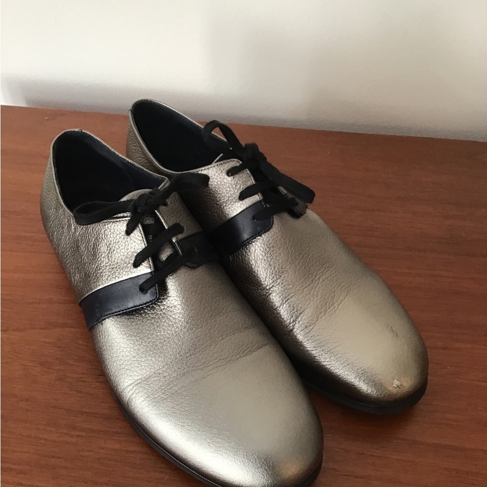 COPY - Jil Sander Navy silver and black womens oxfords